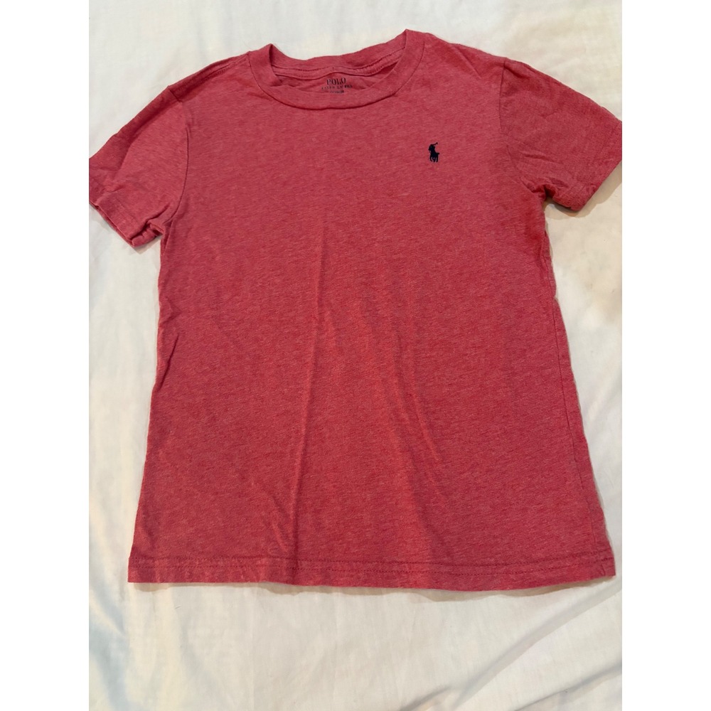 Polo Ralph Lauren Kids Red Heather Short Sleeve Crew Neck TShirt‎ Size 6